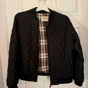 Black quilted jacket